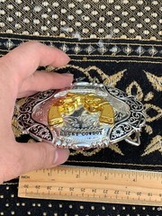 Western Buckle Gold Black Silver Guns 2nd Amend Cowboy 2 »Buckle Hebilla Vaquero