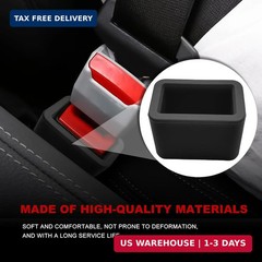 2-Pack Silicone Safety Belt Buckle Holder & Booster | Non-Slip Buckle Fixer for