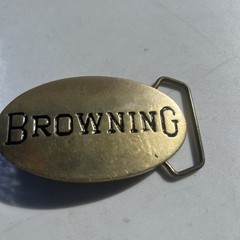 2 Lot Browning Brass Buckle Solid Brass Vintage Taiwan 4773 & UsEagle Bb Coa