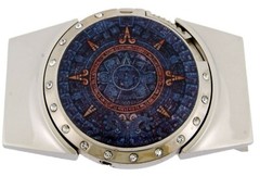 New Mayan Mexico MEN COWBOY WESTERN Aztec Calendar REMOVABLE LIGHTER Belt Buckle