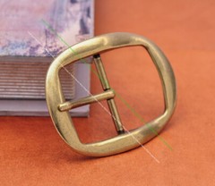 Heavy Brass Huge Western Center Bar Pin Belt Buckle for Leather Belt Fit 45mm