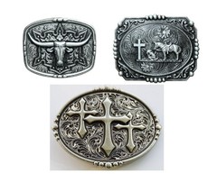 Multiple smooth brass alloy Western cowboy bronze belt buckle alloy plate