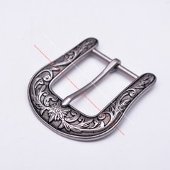 Western Flower Single Prong Leathercraft Pin Belt Buckle Replacement fits 38mm