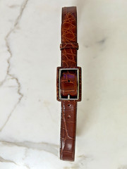 Ralph Lauren Genuine American Alligator Belt w/Sterling Buckle Made in Italy