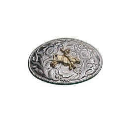Western Style Men&rsquo;s Belt Buckle Silver Gold Bull