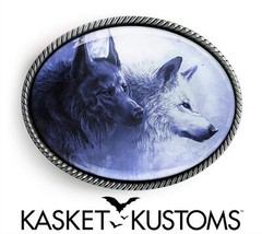 Wolf Pack Belt Buckle – Wild Animal Spirit Handmade Buckle – 635-SO