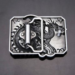 Unique Buckle Silver Bold Dragon Buckle Fits 1-5/8&Prime; Wide Belt