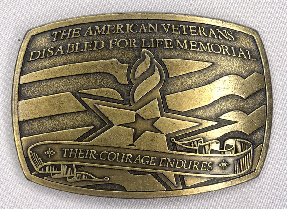 The American Veterans Disabled For Life Memorial 2006 Belt Buckle – No. 0369