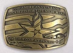 The American Veterans Disabled For Life Memorial 2006 Belt Buckle – No. 0369
