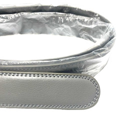 Golf Belt Leather w/Ratchet Buckle Removable Ball Marker Skull Reaper Light Gray