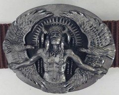 Indian & Eagles Belt Buckle [kw385]