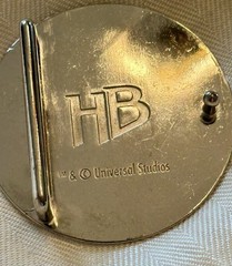 Hellboy Belt Buckle Universal Studios Comic Con Hell Boy Silver Tone Red Enamel