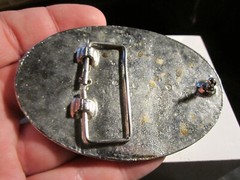 VINTAGE MARTINI WITH CRYSTALS THEME BELT BUCKLE GW-15