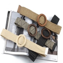 Ceinture de taille tressée en bois pour femme | Style Boho, Vintage, boucle