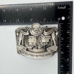 Vintage 1987 Budweiser American Trucker Belt Buckle Bergamot Brass Works D-175