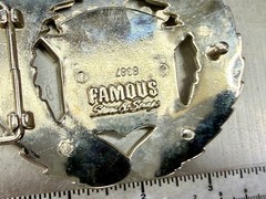 Cadillac Emblem Flag Chrome Color Belt Buckle By Famous Stars And Straps