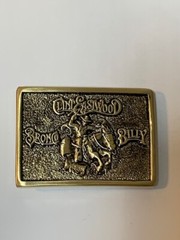 Clint Eastwood Belt Buckle BRASS Western Sturdy Metal (Bronco Billy)