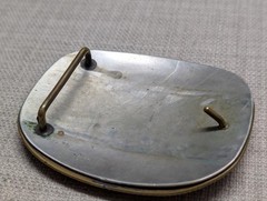 vintage RODEO buckle belt BULL RIDER cowboy GERMAN SILVER trophy WESTERN floral