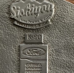 Vintage Siskiyou Ford Mustang Belt Buckle Pewter and Enamel Officially Licensed