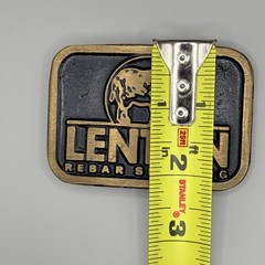 Vintage Lenton Rebar Splicing Dynabuckle Provo Utah Solid Brass Belt Buckle