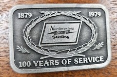 Northwestern Steel Sterling Since 1879 To 1979 100 Years Of Service Belt Buckle