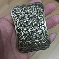 Pure brass Tang grass rich and precious flower belt buckle head ethnic style