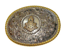 Masonic Freemasons Past Master Belt Buckle