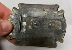 Antique Style Modern Pot Metal Bronze Imitation Bicentennial Belt Buckle As Is
