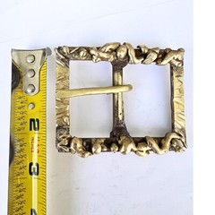 Handmade Solid Brass Belt Buckle USA | 1.5&Prime; Retro Artisan Buckle Men & Women