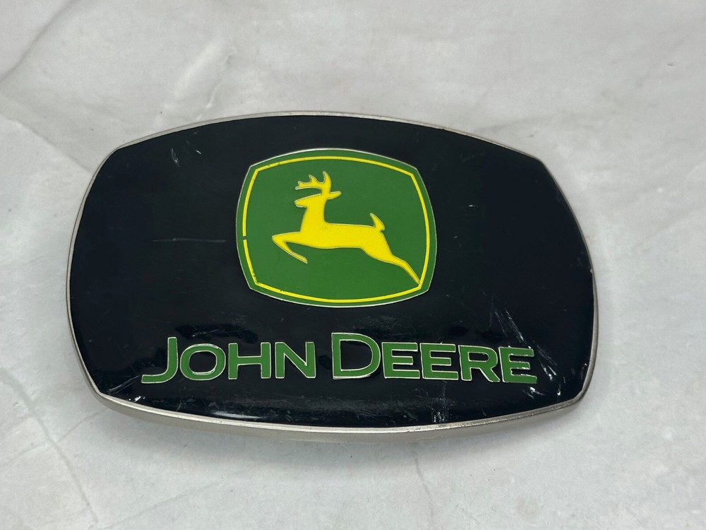 John Deere Enameled Belt Buckle Black/Green – Western Express Inc, JD-483