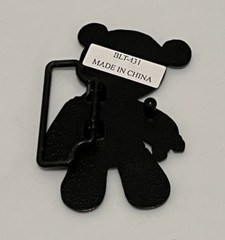 Ripped Zombie Bear Cartoon Belt Buckle Enamel Metal Men Woman Unisex Cartoon