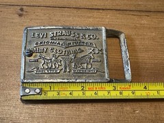 Vintage Levi Strauss & Co. Original Rivited Rectangular Belt Buckle