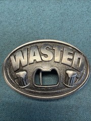 WASTED – Vintage Novelty Beer Bottle Opener & Belt Buckle
