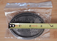 NEW!! Pipe Layer WE DO IT WITH HOES Tradesman Occupational Belt Buckle Tools