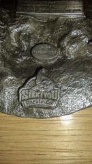 Belt buckle 3-D eagle Indian chief buffalo color 1988 by Siskiyou unused