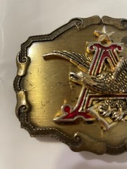 Vintage Anheuser Busch Flying Eagle Logo Belt Buckle Raintree Buckles 1977