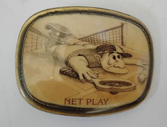 Belt Buckle Tennis Themed Humorous Belt Fits 1.5&Prime; Width Belt