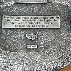Walnut Valley Bluegrass Festival 1995 Belt Buckle RARE Winfield Kansas 89/200