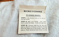 BUXTON BUCKLE X CHANGE INSERT MONOGRAM LETTER J VINTAGE ORIGINAL PACKAGE MENS