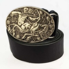 Sagittarius german silver belt buckle, Horoscope Astrological Zodiac Sign buckle