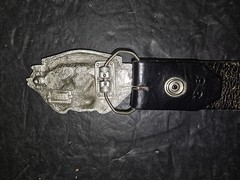1992 The Great American Belt Buckle Harley-Davidson Born to Ride w/ Leather Belt