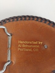 LEATHER BELT BUCKLE WITH NAME TOM