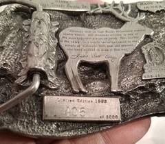 Vtg 1985 Colorado Commerative #406 0f 5000 Limited Edition Arroyo Grande Buckle