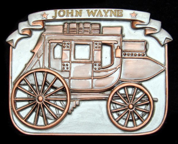 WB01194 *NOS* 2010 BRADFORD EXCHANGE **JOHN WAYNE – STAGECOACH** BELT BUCKLE
