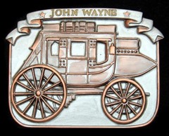 WB01194 *NOS* 2010 BRADFORD EXCHANGE **JOHN WAYNE – STAGECOACH** BELT BUCKLE