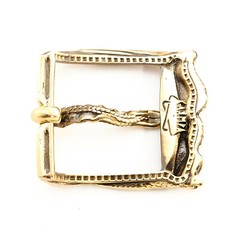 Brass belt buckle « Dragon », Handmade pin type Scandinavian Dragon belt buckle