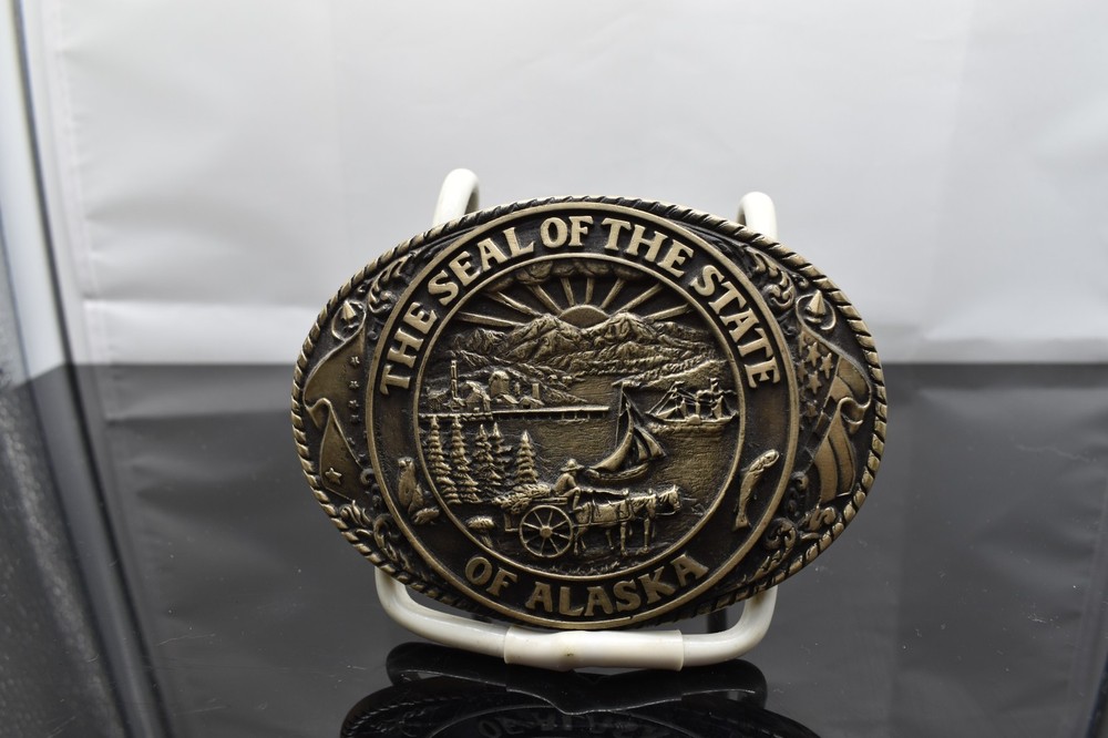 TONY LAMA GREAT STATE SEAL OF THE STATE OF ALASKA REGULAR EDITION UNWORN