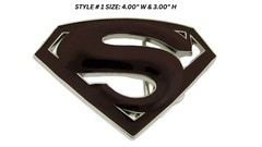 Superman Belt Buckle DC Comics Original Superhero Cosplay Costume Burgundy Metal