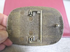 Vintage Brass & Enamel Pictorial Western Stagecoach Horses Belt Buckle 3.25&Prime; W