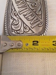 Jack Daniel&rsquo;s Old No.7 2005 Silver Metal Belt Buckle With Rope Style Border
